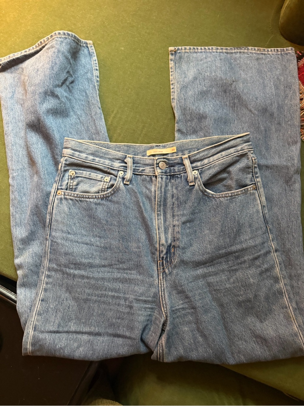 Ganni x Levi Collab High-Rise Blue Jeans